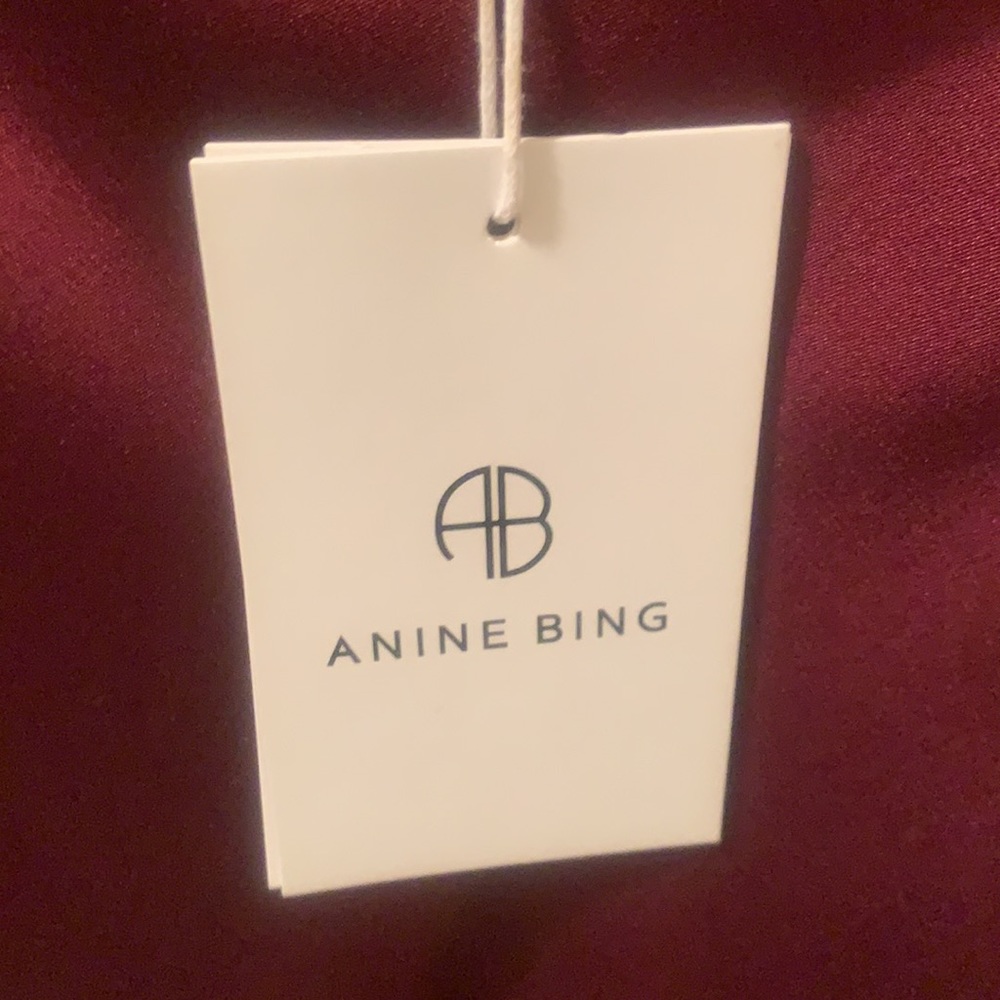 Anine Bing bar silk midi skirt